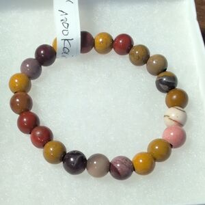 Natural Gemstone Mookaite Stretch Bracelet
